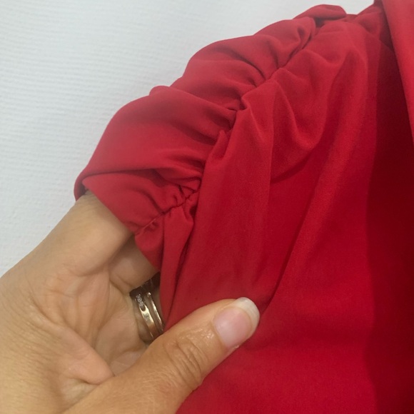 Solid Ruched Mini Dress - Picture 8 of 10